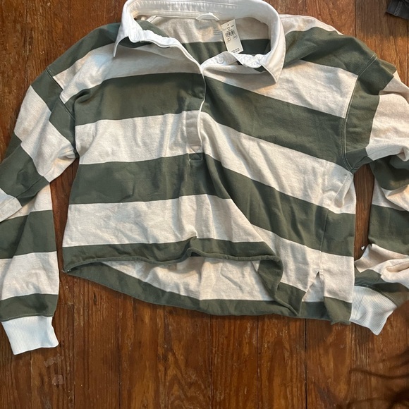 Aerie Striped Rugby Polo Shirt - Picture 2 of 3